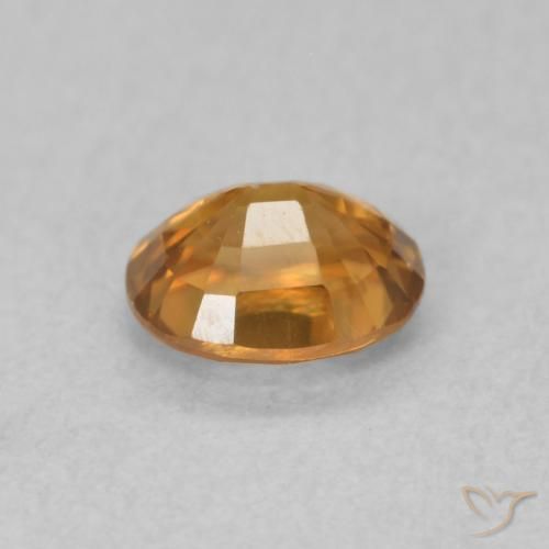 Zircão laranja marrom Natural 0.67ct, oval, VS