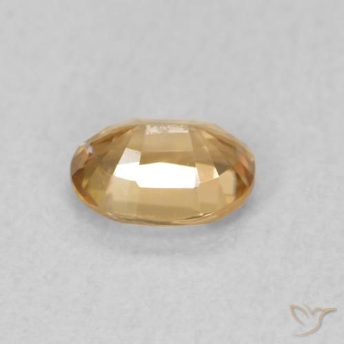 Zircão Pêssego Dourado Natural 0.57ct, oval, VS