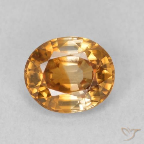 0.96ct Natural laranja marrom Zircão, oval, VVS-VS