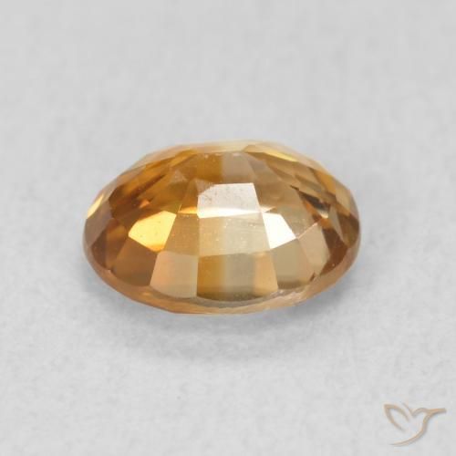 Zircão laranja marrom Natural 0.96ct, oval, VVS-VS
