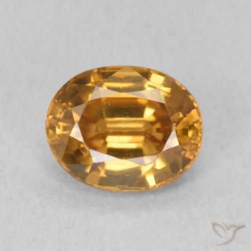 1.00ct Natural Marrom dourado Zircão, oval, VVS-VS