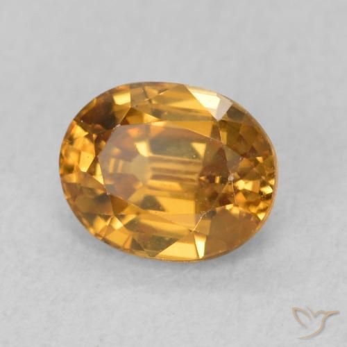 Zircão Marrom dourado Natural 1.00ct, oval, VVS-VS