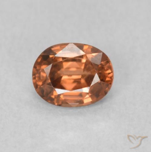 0.59ct Natural Laranja claro Zircão, oval, VVS-VS