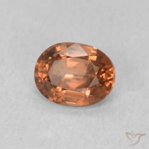 Zircão Laranja claro Natural 0.59ct, oval, VVS-VS