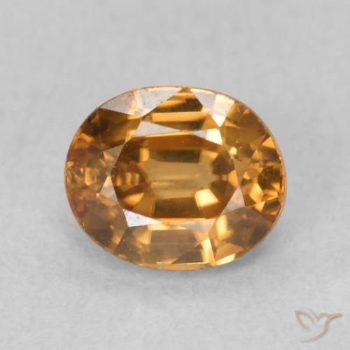 1.02ct Natural laranja marrom Zircão, oval, VVS-VS