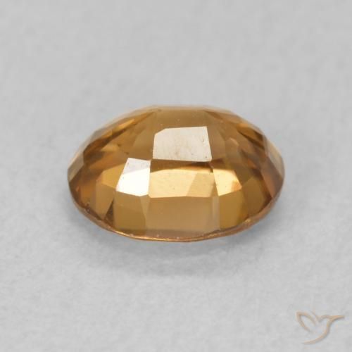 Zircão laranja marrom Natural 1.02ct, oval, VVS-VS