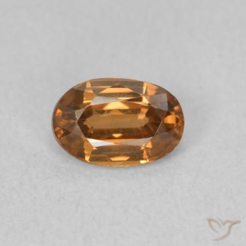 0.75ct Natural Laranja Médio Zircão, oval, VVS-VS