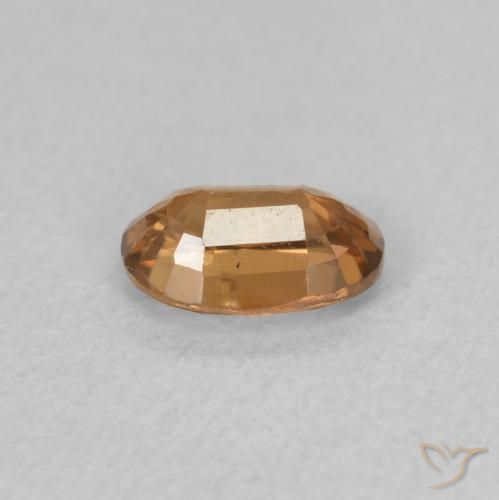 Zircão Laranja Médio Natural 0.75ct, oval, VVS-VS