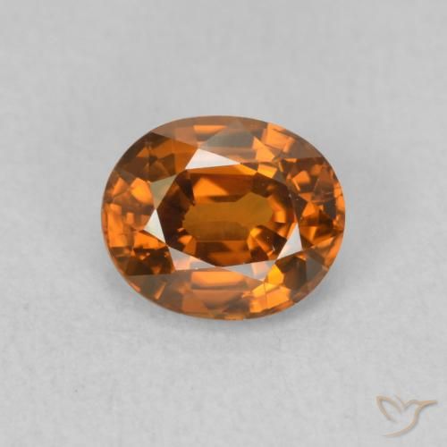 1.09ct Natural Laranja Médio Zircão, oval, VVS