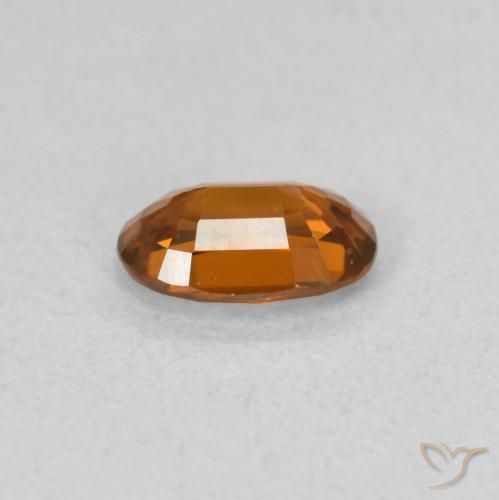 Zircão laranja avermelhado Natural 0.64ct, oval, VVS