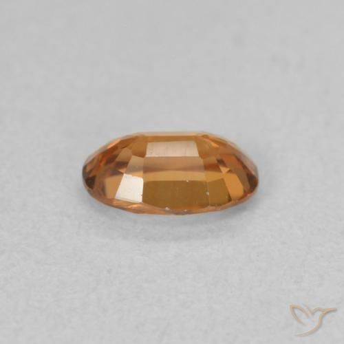 Zircão laranja marrom Natural 0.64ct, oval, VVS