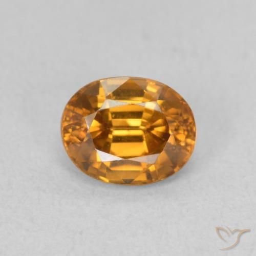 1.07ct Natural Laranja Médio Zircão, oval, VVS