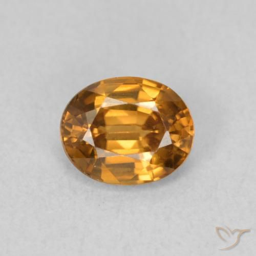 0.94ct Natural Laranja Médio Zircão, oval, VVS