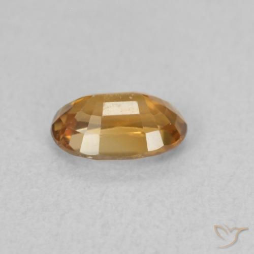 Zircão Laranja Médio Natural 0.80ct, oval, VVS
