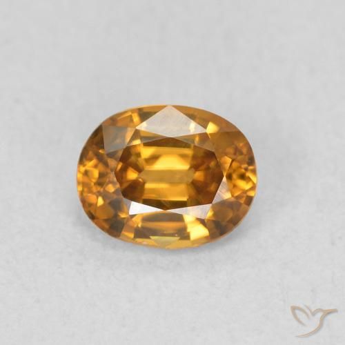 0.65ct Natural Laranja acastanhado Zircão, oval, VVS-VS