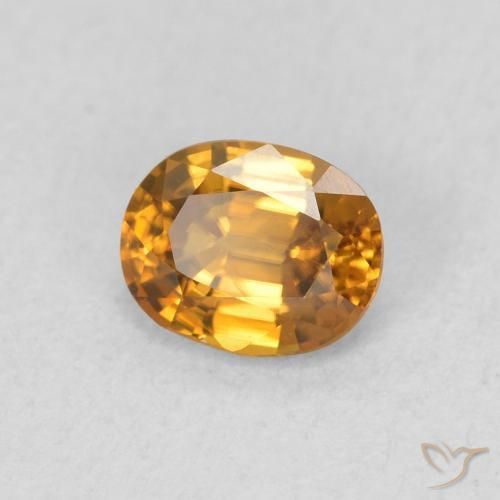 Zircão Laranja acastanhado Natural 0.65ct, oval, VVS-VS