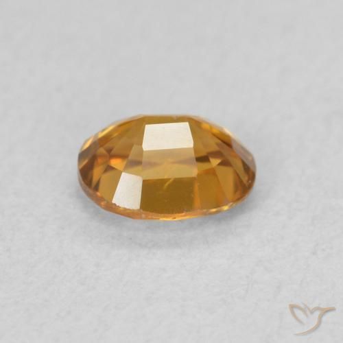Zircão Laranja acastanhado Natural 0.65ct, oval, VVS-VS