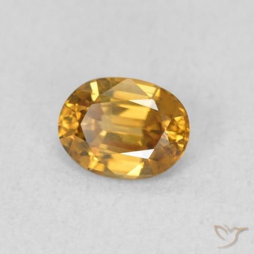 Zircão Ouro Natural 0.59ct, oval, VVS