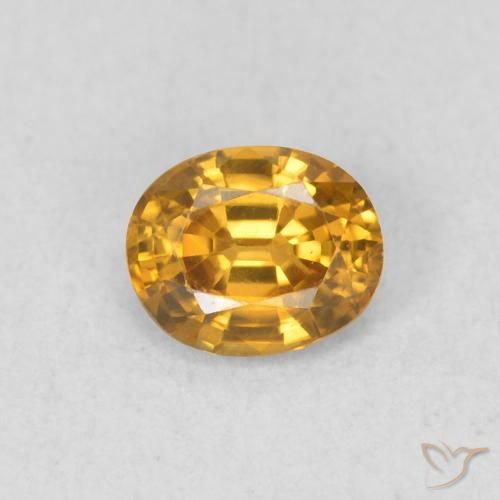 0.57ct Natural Dourado Escuro Zircão, oval, VVS