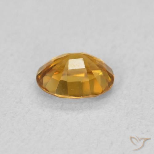 Zircão Dourado Escuro Natural 0.57ct, oval, VVS