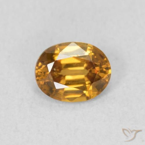 0.58ct Natural Marrom dourado Zircão, oval, VVS