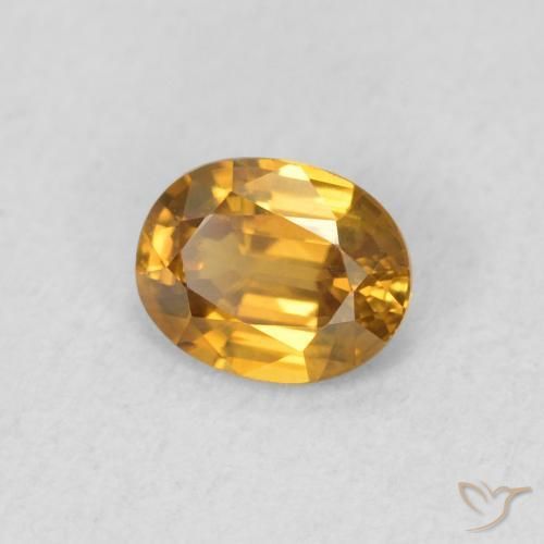 Zircão Marrom dourado Natural 0.58ct, oval, VVS