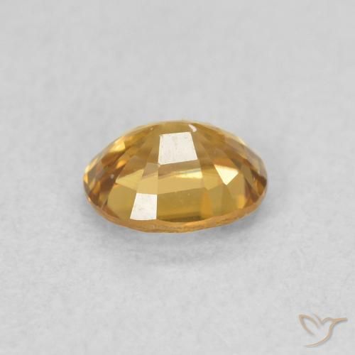 Zircão Dourado acastanhado Natural 0.65ct, oval, VS