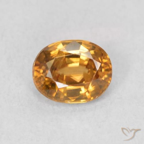 0.64ct Natural Dourado acastanhado Zircão, oval, VVS-VS