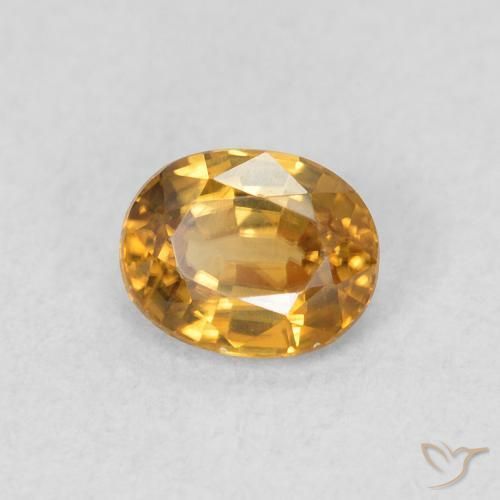 Zircão Dourado acastanhado Natural 0.64ct, oval, VVS-VS