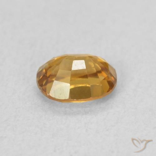 Zircão Dourado acastanhado Natural 0.64ct, oval, VVS-VS