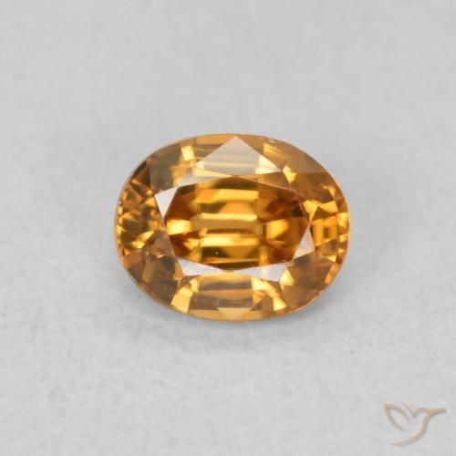 0.62ct Natural Laranja Médio Zircão, oval, VVS
