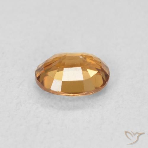 Zircão Laranja Médio Natural 0.61ct, oval, VVS