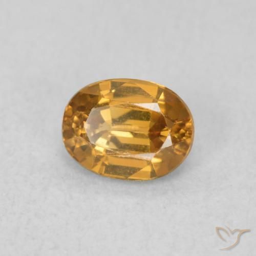 Zircão Laranja Médio Natural 0.62ct, oval, VVS