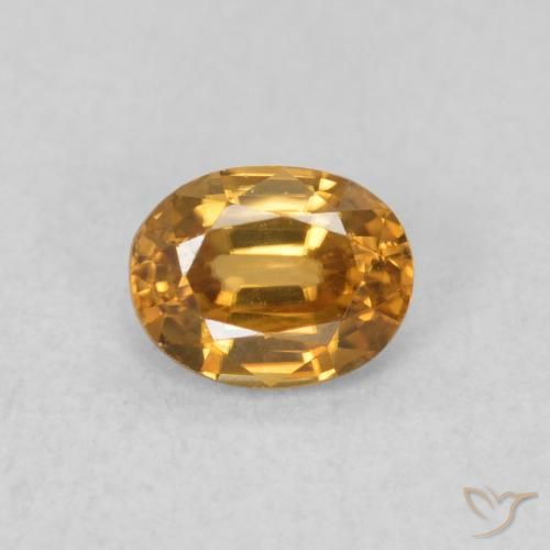 0.61ct Natural Laranja Médio Zircão, oval, VVS