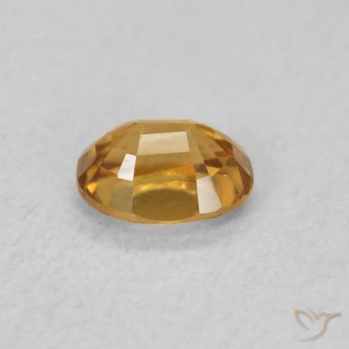 Zircão Laranja Médio Natural 0.61ct, oval, VVS