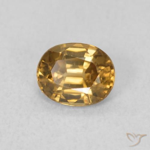 Zircão Marrom dourado Natural 0.64ct, oval, VVS