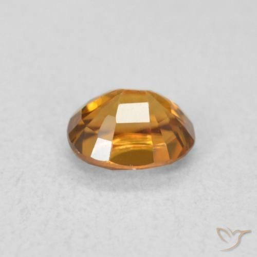 Zircão Laranja Médio Natural 0.64ct, oval, VVS