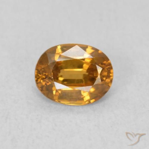 0.63ct Natural laranja marrom Zircão, oval, VVS