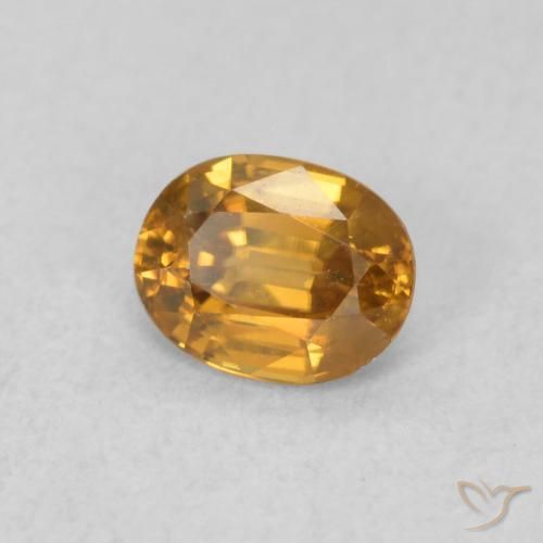 Zircão laranja marrom Natural 0.63ct, oval, VVS