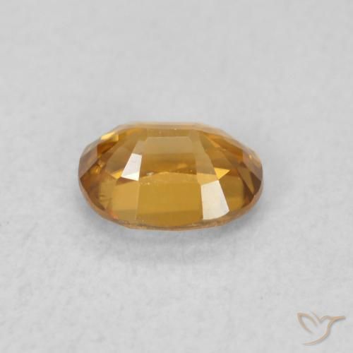 Zircão laranja marrom Natural 0.63ct, oval, VVS