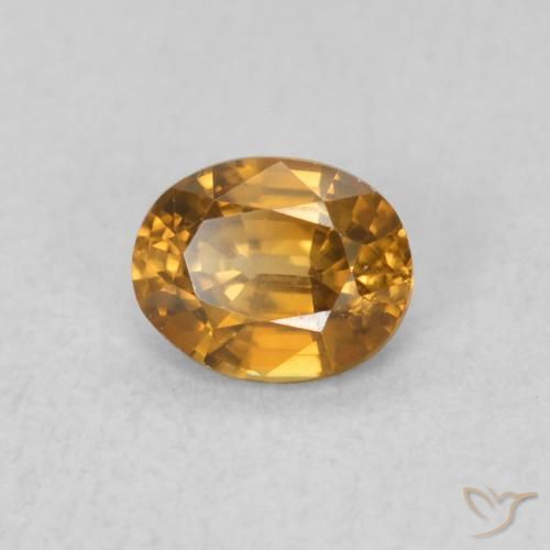 Zircão laranja marrom Natural 0.60ct, oval, VVS