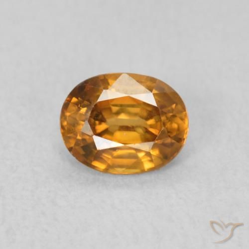 0.62ct Natural laranja marrom Zircão, oval, VVS-VS