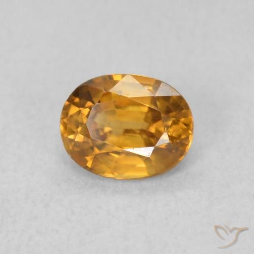 Zircão laranja marrom Natural 0.62ct, oval, VVS-VS