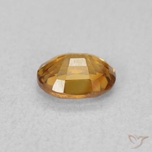 Zircão laranja marrom Natural 0.62ct, oval, VVS-VS