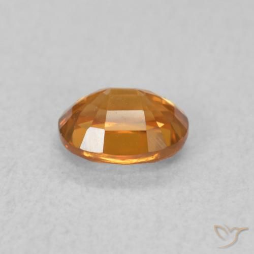 Zircão Laranja Profundo Natural 0.67ct, oval, VVS