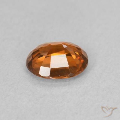 Zircão Laranja Médio Natural 0.82ct, oval, VVS