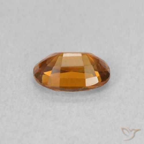 Zircão Laranja Médio Natural 0.80ct, oval, VVS