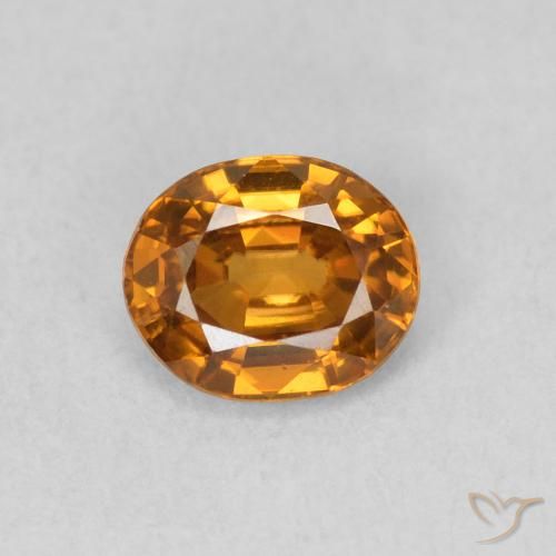 0.94ct Natural Laranja acastanhado Zircão, oval, VVS