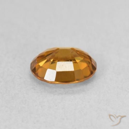 Zircão Laranja acastanhado Natural 0.94ct, oval, VVS