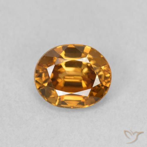 1.02ct Natural Laranja Médio Zircão, oval, VVS